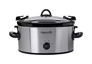 Crock Pot Slow Cooker Oval 6 Qt. Stainless Steel, Stoneware