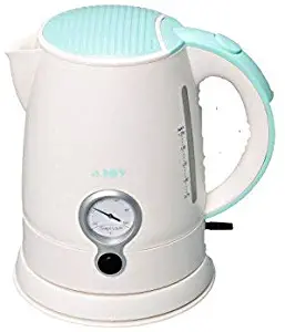 aJOY Professional Designer Series 1.7L Cordless Electric Kettle, BPA Free, 360 Degree Conceal Heating Element, Overheat Protection Control (Ivory-Green)