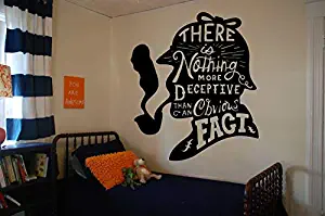 BYRON HOYLE Wall Decal Sticker Bedroom Sherlock Holmes Quote Book Detective 078b