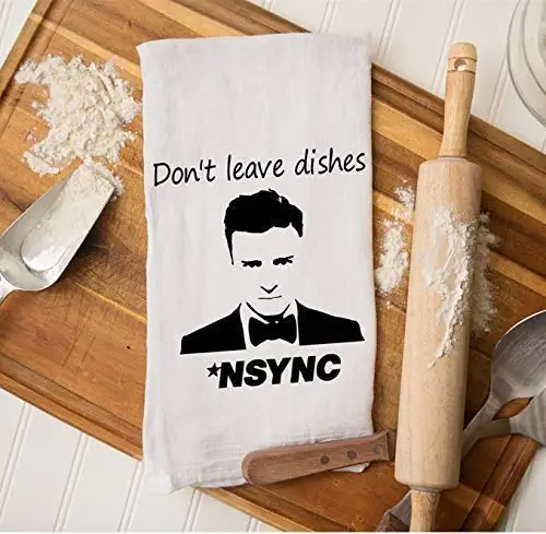 Justin Timberlake Gifts, Funny Housewarming, NSYNC Gifts, Kitchen Dish Towel, Gift for Best Friend, Boy Band