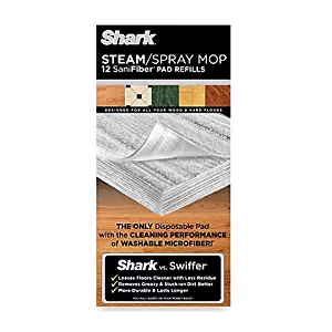 Shark steam/spray mop sanifiber disposable pad refills (12 count) (2)