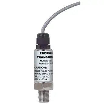 Dwyer Industrial pressure transmitter, 628-12-GH-P1-E1-S1, range 0-200 psig, NEMA 4X w/3 ft cable gland, IP66