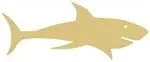 Shark Cutout Unfinished Wood Ocean Nautical Predator Great White Beach Jaws MDF Shape Canvas Style 1 (6")