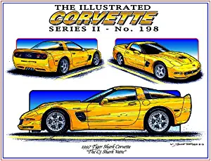 Illustrated Corvette Series-II No 198 - 1997 Tiger Shark Corvette - The C5 Shark Vette