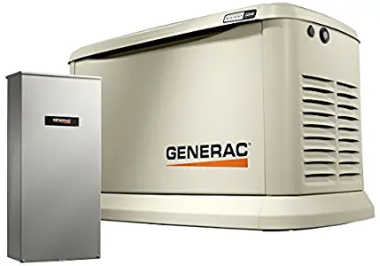 Generac 70432 Home Standby Generator Guardian Series 22kW/19.5kW Air Cooled with Wi-Fi and Transfer Switch, Aluminum