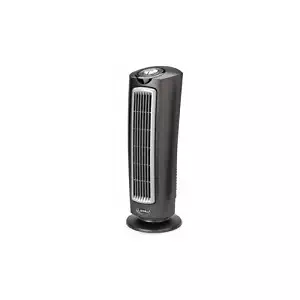 Lasko T24500 24" Tower Fan w Remote, 8.7 x 8.7X 24.3 Black/Silver