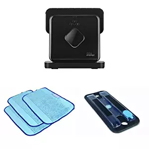 iRobot Braava 380t Floor Mopping Robot Bundle with Reservoir Pad and Mopping Cloths