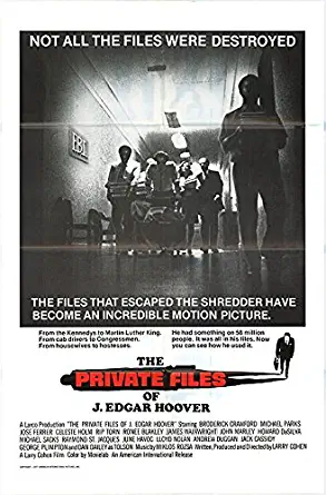 THE PRIVATE FILES OF J. EDGAR HOOVER orginal 1977 27x41 one sheet movie poster LARRY COHEN/BRODERICK CRAWFORD