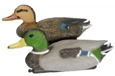 Floating Mallard Duck Pair Pond Decor Contains One Male Mallard (Drake) and One Female Mallard (Hen), Hunting Decoy, Yard Decoration