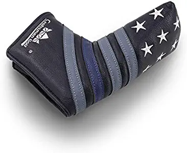 CRAFTSMAN GOLF Blue Strips Golf Putter Blade Head Cover Headcover Magnetic Closure for Scotty Cameron Odyssey