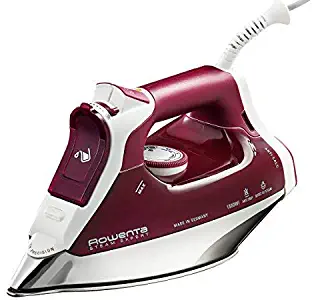 Rowenta DW8197 Pro Master 1800-Watt Micro Steam Iron Stainless Steel Soleplate with Auto-Off, 400-Hole, Burgundy (Renewed)