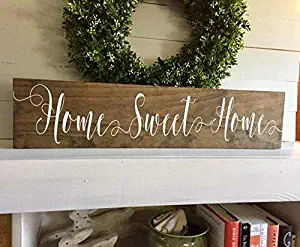 Wood Signs Established Wood Sign Wooden Signs Rustic Family Sign New Home Date Farmhouse Home Sweet Home Sign Home Sweet Home Natural and White Lettering