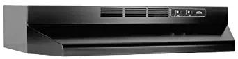 Broan 413623 ADA Capable Non-Ducted Under-Cabinet Range Hood, 36-Inch, Black