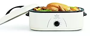 Rival 18-Quart Roaster Oven with Removable Roasting Rack & Pan (White)