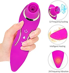 Cli^torial Sucking Toy for Women,12 Sucking Modes with Heating Tongue Vibrating Toy & Simulator with 28 Speed Vibration T-Shirt