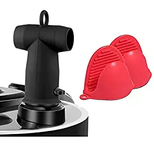 Pressure Release Steam Diverter for Instant Pot Pressure Cooker Duo/Duo Plus/Smart Models, Protect Your Cabinet, Food Grade Silicone Mini Mitts Heat Resistant Gloves Included