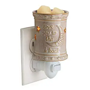 CANDLE WARMERS ETC Pluggable Fragrance Warmer- Decorative Plug-in for Warming Scented Candle Wax Melts and Tarts or Essential Oils, Love You to The Moon
