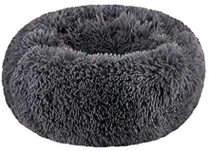 BODISEINT WonderKathy Modern Soft Plush Round Pet Bed for Cats or Small Dogs, Mini Medium Sized Dog Cat Bed Self Warming Autumn Winter Indoor Snooze Sleeping Cozy Kitty Teddy Kennel