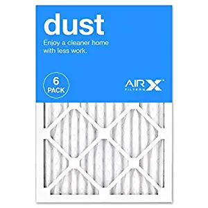 AIRx DUST 14x20x1 MERV 8 Pleated Air Filter - Made in the USA - Box of 6