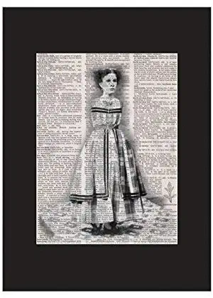 American freaksow Circus Freakshow Sideshow Oddities Home Decor Armless Lady Wonder Anne Leek Halloween Dictionary Page Mat Print Vintage Wall Art