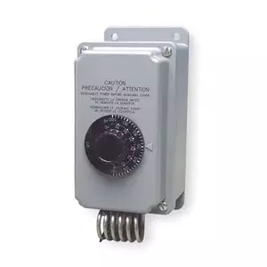 Line Voltage Mechanical Thermostat, 2-Stage Heating or Cooling, 24, 120 to 277VAC, 2 Stage