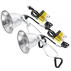 Simple Deluxe 2-Pack Clamp Lamp Light with 5.5 Inch Aluminum Reflector up to 60 Watt E26 (no Bulb Included) 6 Feet 18/2 SPT-2 Cord UL Listed
