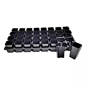 Extra Strength 32 Cell Seedling Starter Trays w/Inserts, 5 Pack, for Seed Germination, Plant Propagation, Soil & Hydroponics, Growing Trays, Planting Starter Plugs by Bootstrap Farmer