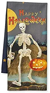 Williams-Sonoma Vintage Halloween Towels, Set of 2, Skeleton