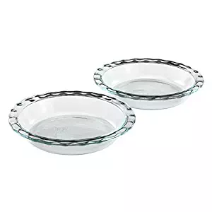 Pyrex Easy Grab Glass Pie Plate (9.5-Inch, 2-Pack)