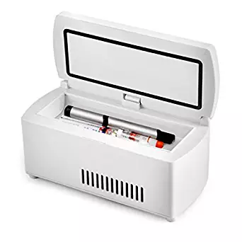 Fencia Insulin Cooler Refrigerated Box,Portable Medicine Refrigerator and Insulin Cooler for Car, Travel, Home - Mini Drug Constant Temperature Refrigerator Drug Reefer 2-8℃, Small Travel Box for Medi