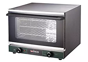 Winco ECO-250, 0.8 Cu.Ft Quarter-Size Countertop Convection Oven, 120V~60Hz, 1440W, 12A, ETL, Dual-Pane Tempered Glass, Quiet Convection Oven