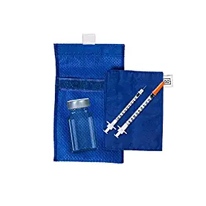 Glucology™ Insulin Cooling Wallet Pouch | No Ice Pack or Batteries Needed | New Innovative Technology | Perfect for Travel | Small Vial Pouch, Blue