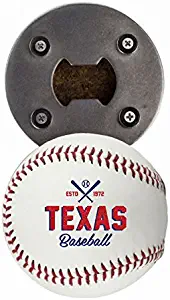 Texas Bottle Opener, Made from a real Baseball, The BaseballOpener, Cap Catcher, Fridge Magnet