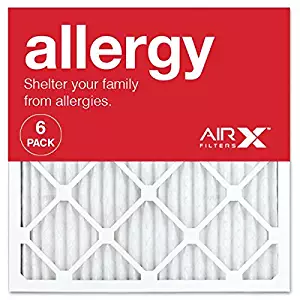 AIRx ALLERGY 20x20x1 MERV 11 Pleated Air Filter - Made in the USA - Box of 6