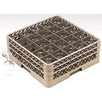 Vollrath TR6BB Glass Rack - 25 Square Compartments, 7-1/8"H (with Extenders)