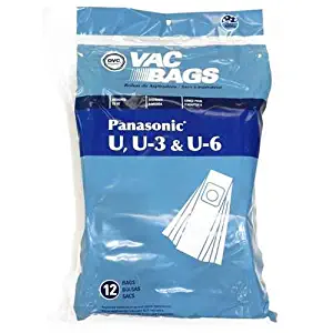 Package of 12 Replacement Panasonic U/U3/U6 Bags