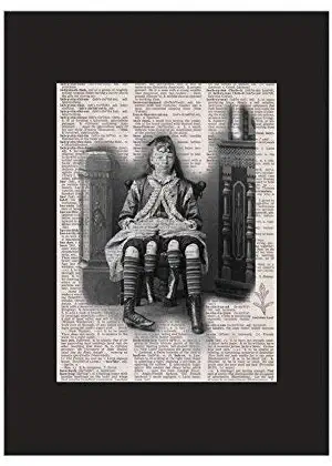 American freakshow Circus Freak Show Oddities Halloween Home Decor Four-Legged Lady Myrtle Corbin Dictionary Page Mat Print Vintage Wall Art