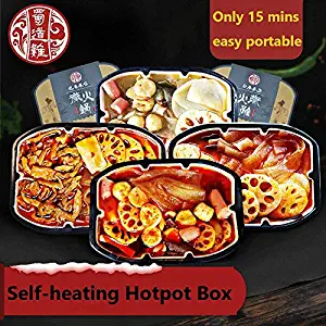 Hot pot NO electric self heating hotpot box instant portable food chinese asian snacks (Spicy flavor 350g)