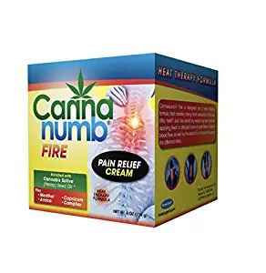 Cannanumb Fire Pain Relief Cream, Heat Therapy with Organic Cannabis Sativa (Hemp) Seed Oil and Pain-Fighting Ingredients, Menthol, Camphor, Arnica, Capsicum for Fast and Effective Pain Relief