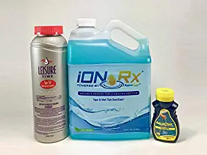 iONRx - Hot Tub Granular Chlorine Starter Kit - Keep Water at Tap Water Levels of Chlorine - Eliminate Chlorine Allergies, Sneezing, Coughing, Itching, Rashes - Sanitize Your Hot Tub and Keep Clear