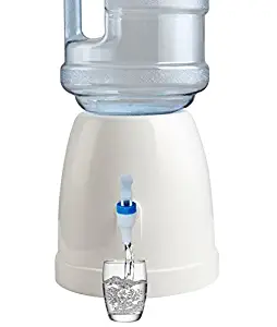 Fecihor Water Bottle Dispenser Stand with Faucet,Countertop Mini Water Cooler Stand Drinking Holder for Camping Office School(Design 1)