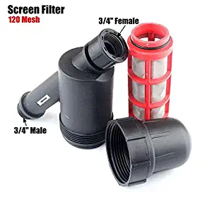 Mercury_Group - 3/4" 120 Mesh Irrigation Filter Y-Type Screen Disc Pipe Filter Agricultural Water Saving Micro Irrigation System Water Filters - (Diameter:3/4''; Color:Screen Filter)