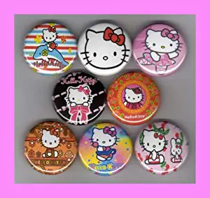 Hello Kitty Sanrio Set of 8 - 1 Inch Magnets b
