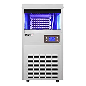 006 jion Commercial ice Machine with Built-in Stainless Steel Counter/Stand-Alone/Portable ice Machine Restaurant bar, 150 lbs / 24 Hours, 15.7" x19.6" x 30.7", 220V