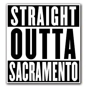 MFX Design Magnet Sacramento - Straight Outta Series Magnet car Truck Magnetic Vinyl Sticks to Any Metal surface4.7 Inches x 5.4 Inches