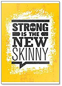 Strong Is The New Skinny. Fitness Gym Quote Fridge Magnet