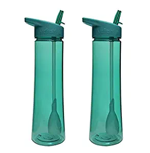 refresh2go 1050-T-2pk Sleek Teal 2-Pack Filtered Water Bottle,