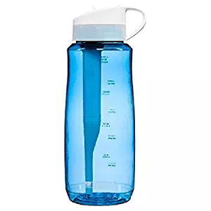 Brita Filtered Water Bottle (includes 1 Filter), Hard Sided, BPA Free, Blue, 34 Ounces