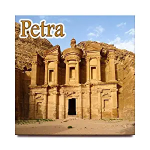 Petra square fridge magnet Jordan travel souvenir