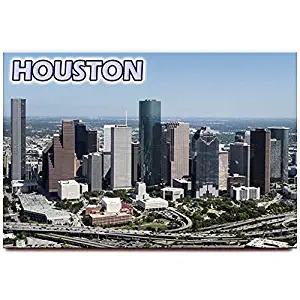 Houston Skyline fridge magnet Texas travel souvenir